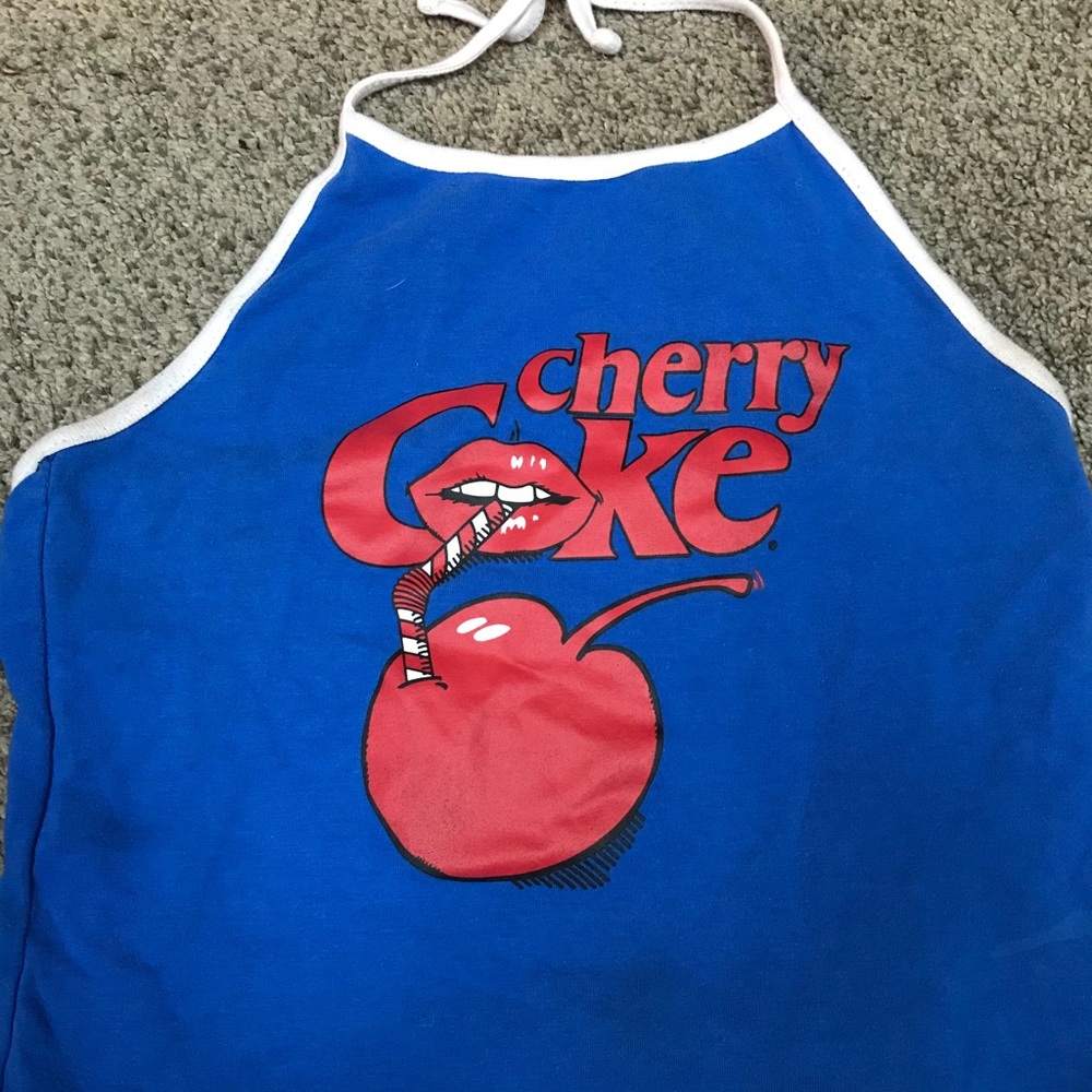 Cherry coke crop top